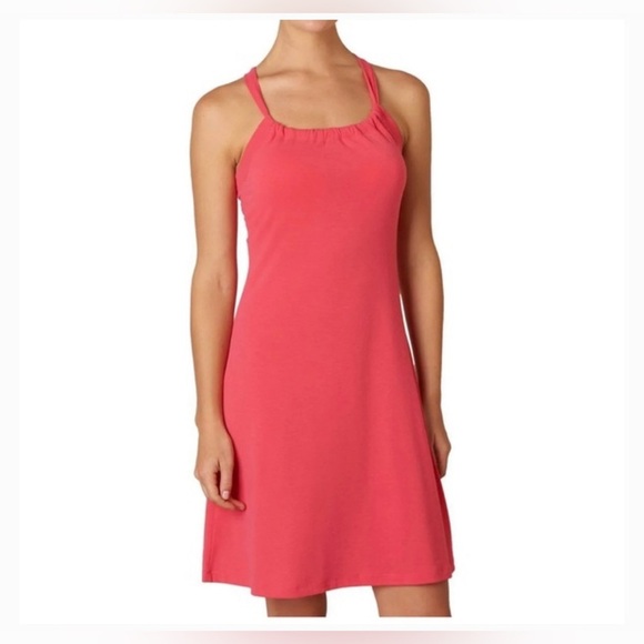 Prana Dresses & Skirts - NWT Prana Quinn dress bright pink size medium activewear padded dress W3QUIN110